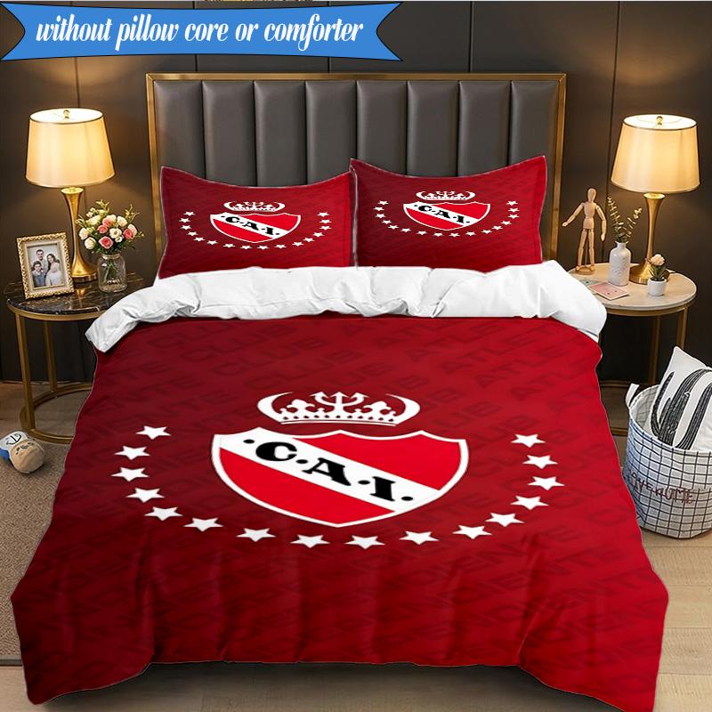 Club Atletico Independiente 3pcs Bedding,Including 1pc Duvet Cover And 2pcs Pillowcases Perfect for Christmas,Ideal for Bedroom, Dormitory