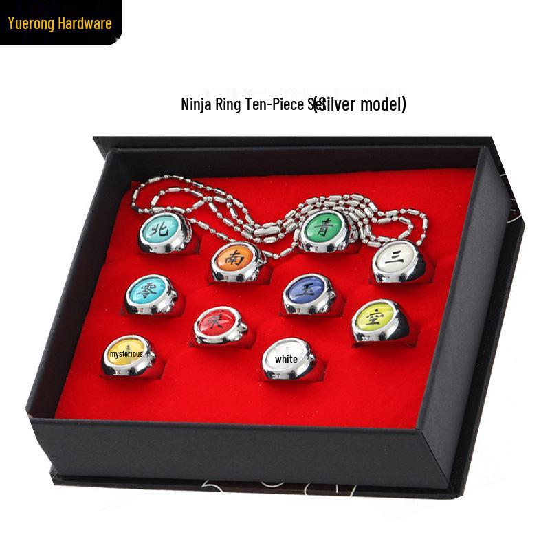 Sada prstenů Akatsuki Ninja: Itachi, Pain, Šest cest a Orochimaru Anime doplňky