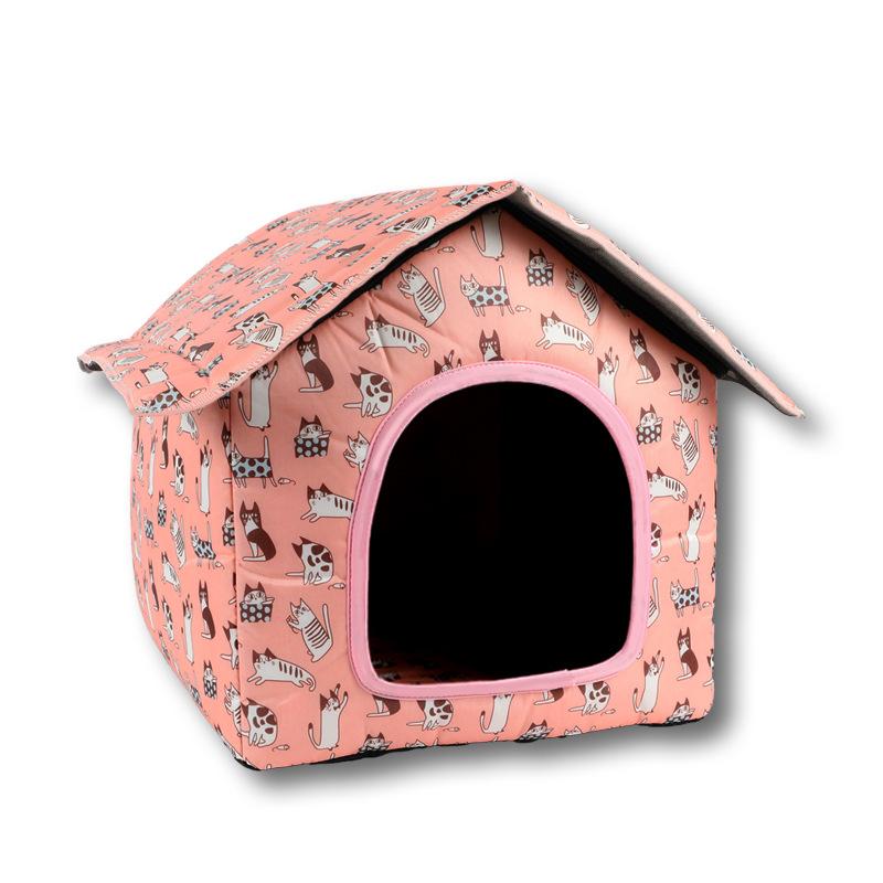 Washable Folding Cat Nest Stray Pet House Wear-resistant Creative Dog House All Seasons Removable Outdoor Waterproof Cat House