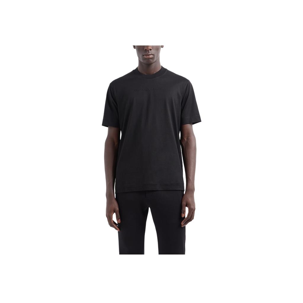 Emporio Armani Patch Round Neck Long Sleeve Sweatshirt Men Sweatshirt Black 6D1TQ1-1JPVZ-0999
