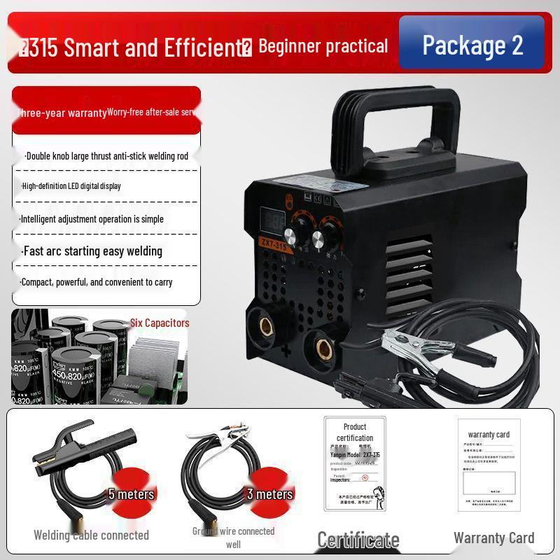 315 Electric Welder: Portable Dual Voltage (220V/380V) for Household & Construction, Intelligent & Durable