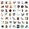 Non-Toxic 50Pcs/Pack Cat Warrior Anime Cartoon Sticker Diy Diary Cute Aesthetic Cat Waterproof Stickers For Water Bottle Laptop Phone