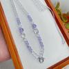 Universal Crystal Bead Chain Necklace with Buckle for Thai Amulets, Thangkas, Dzambhala, or Nine-Tailed Fox.