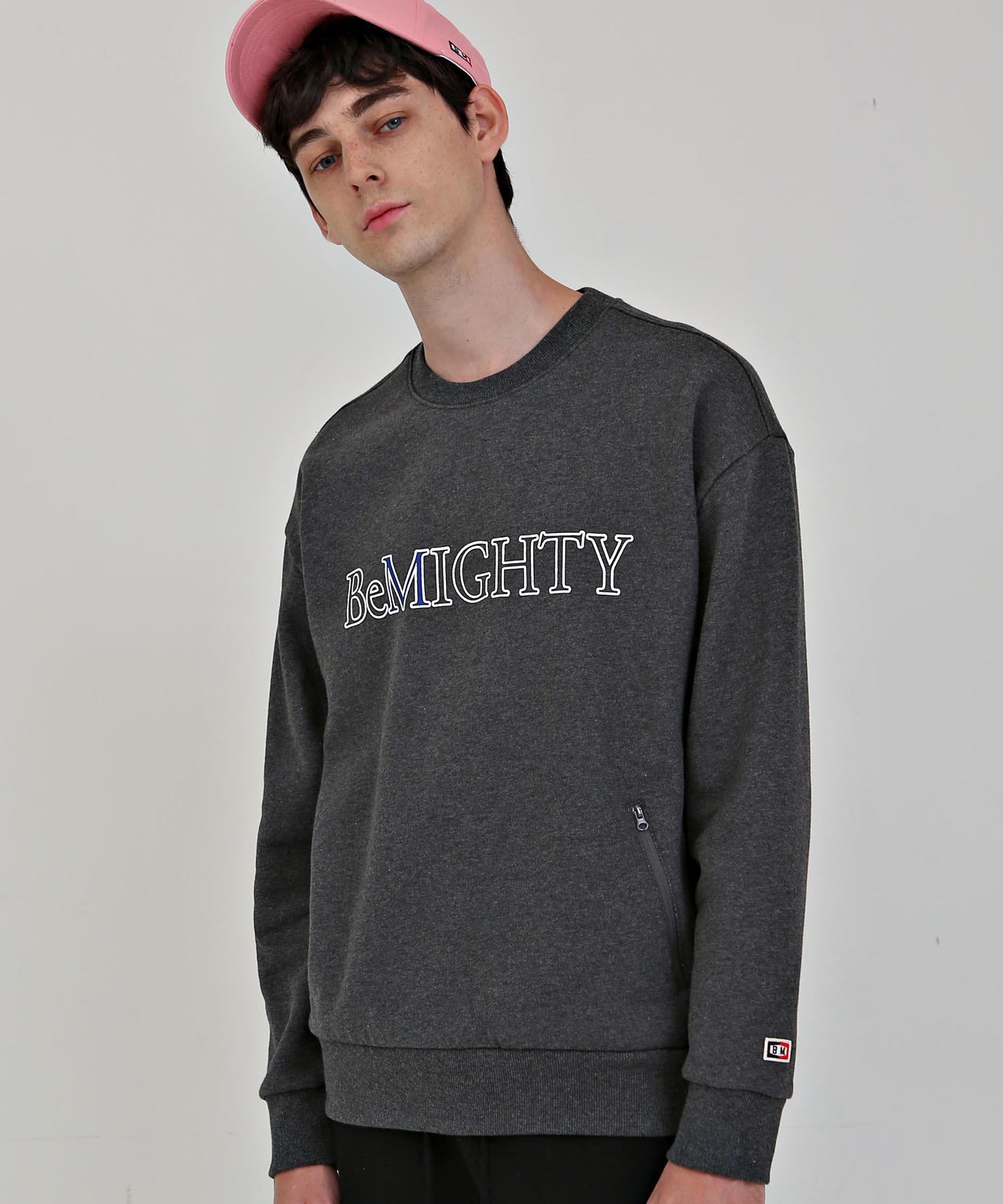 B Mighty 3M Термотрансферная печать Свободная толстовка на флисе Угольный Gray/L