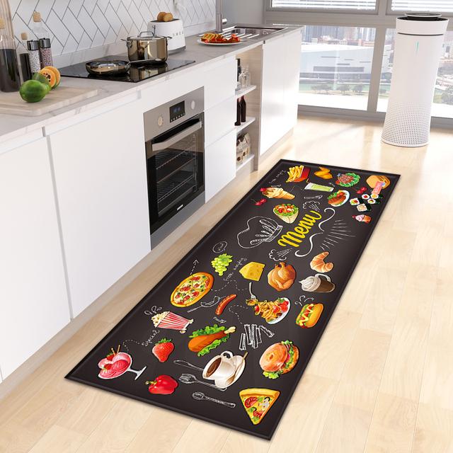 Kitchen Floor Mat Doormat for Living Room Bedroom Door Balcony Decorative Floormat Non-slip Long Strip Area Carpet