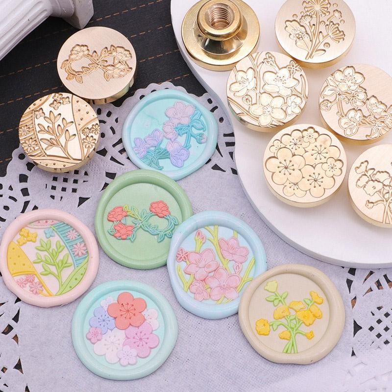 Flower Series Roses Brass Engraved Seal Head For DIY Sealling Wax Stamp Scrapbooking Envelope Invitation Gifts Crafts Decoration