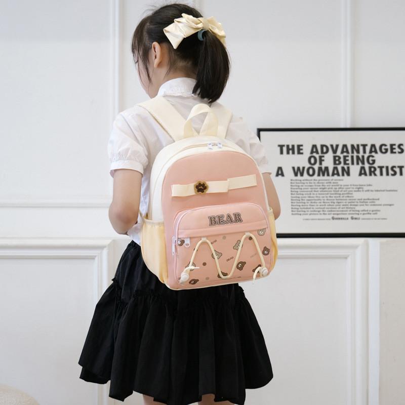 Versatile And Lightweight Cartoon Kids Backpack With Cute Bear Motif Perfect For School In Multiple Colors