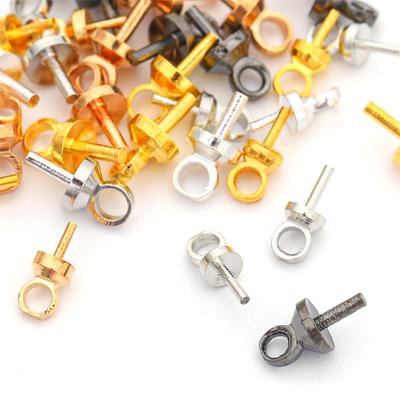 50pcs/Bag Hanging Cap Claw Nails Copper Material Rhodium Plating Pendant Making DIY Fashion Jewelry Accessory