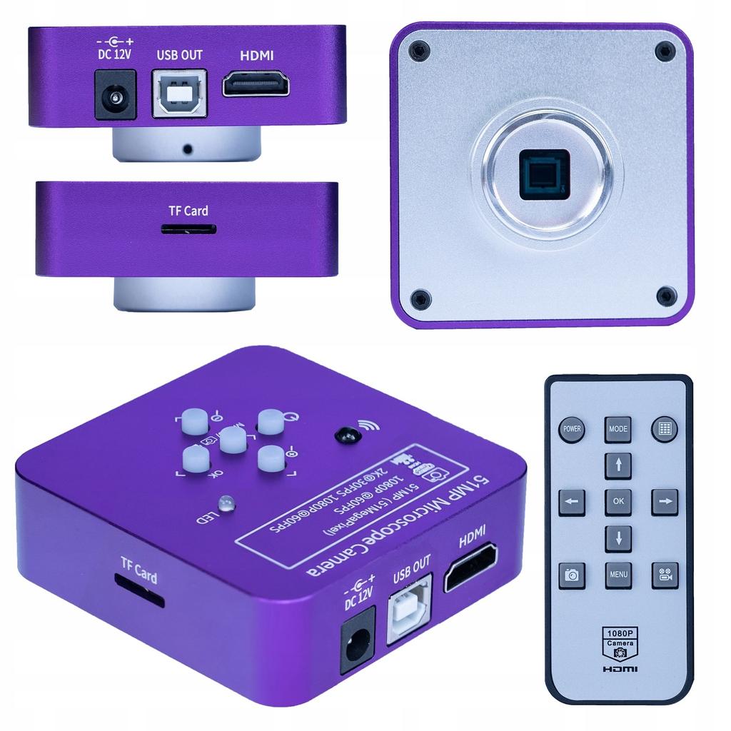 Rosfix Zestaw Mikroskopowy Moon Pro – Mikroskop Trinokularowy Z Kamerą 51MP | Wyświetlacz 8"" | Oświetlacz LED 56x