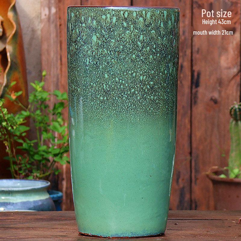 Large Handmade Ceramic Pottery Planter for Courtyard Landscaping - Ideal for Tall Orchids and Bougainvillea