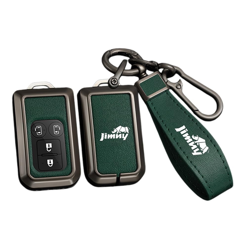 

Suzuki Jimny JB64W Sierra JB74W Smart Key Case Key Faux Leather PVC Zinc Alloy Metal Button No Radio Gift Box to [AetherAura] Cover, Leather, Frame,