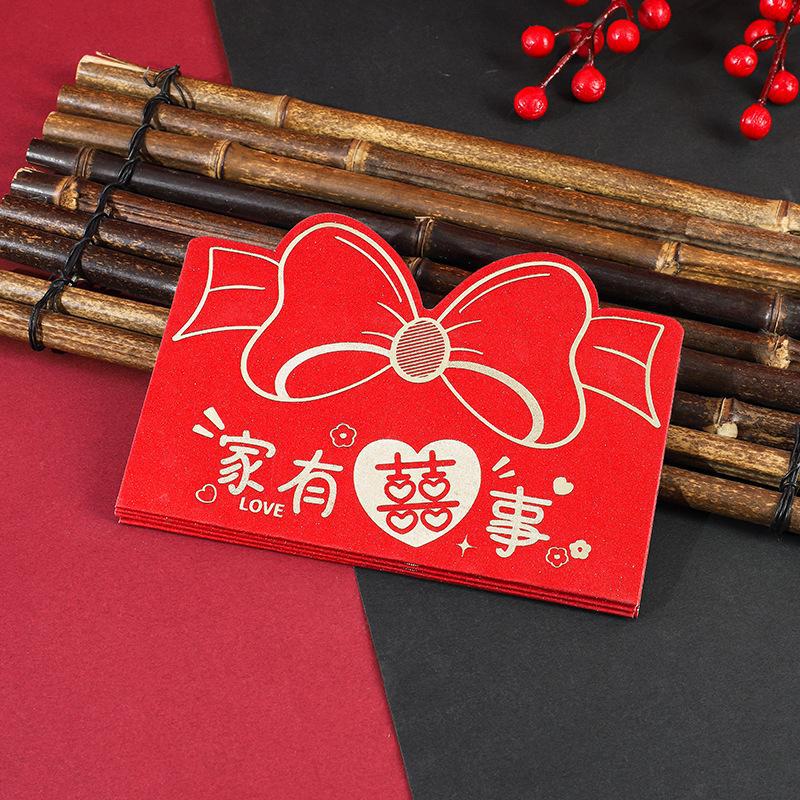 

3D-складной красный конверт для особых случаев: День рождения, День святого Валентина, Свадьба, с креативным золотым тиснением Happy Family Folding Bag, 6 card slots