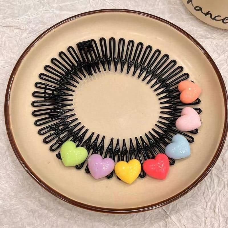 

3 шт., детская цветная расческа для волос Y2k Star, сломанная повязка на голову, заколки для волос, милый головной убор, аксессуары для волос для девочек-принцесс 3pcs