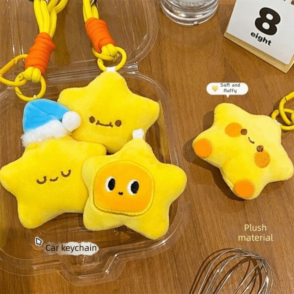 Graduation Gifts Plush Star Keychain Cute Wishing Star Pendant Charms Bag Hanging  Friendship