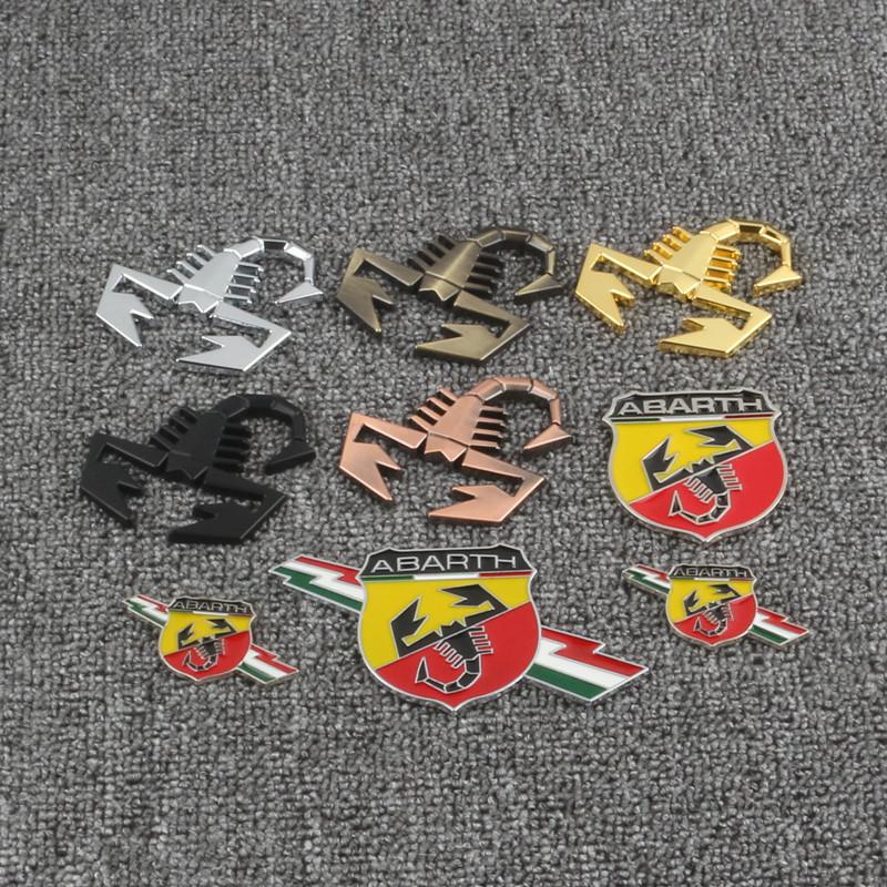 HOT Car 3D Metal Sticker Emblem Badge Decals Accessories Fiat Abarth 500 Tipo FR Punto Ducato Stilo Palio Bravo Pondo Viaggio