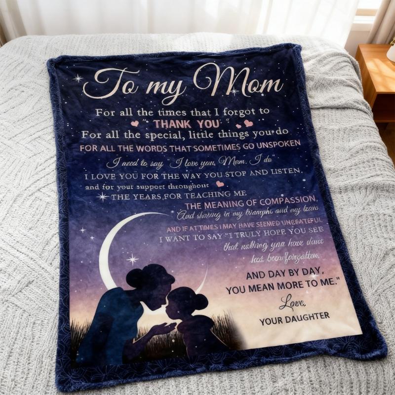 Portable Birthday Girls Blanket Lightweight Polyester Blanket Bed Decors For Travel Camping And Outdoor Activity