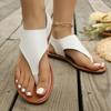 Casual Women Sandals Summer Fashion Sandals Plus Size Solid Color Round Toe Shoes Comfortable Flat Shoes Women Zapatos De Mujer