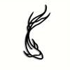 Escultura de Metal Peixe Feng Elegante 1 peça Obra-prima Minimalista de Arte de Linha Linda Decoração de Parede de Metal e Arte de Peixe Betta Abstrato
