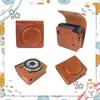 HIYQIN Instax Case, FUJIFILM Instax SQUARE SQ6 Camera Bag, Protective Camera Case with Shoulder Strap, Back Snap Button, PU Leather (Brown)