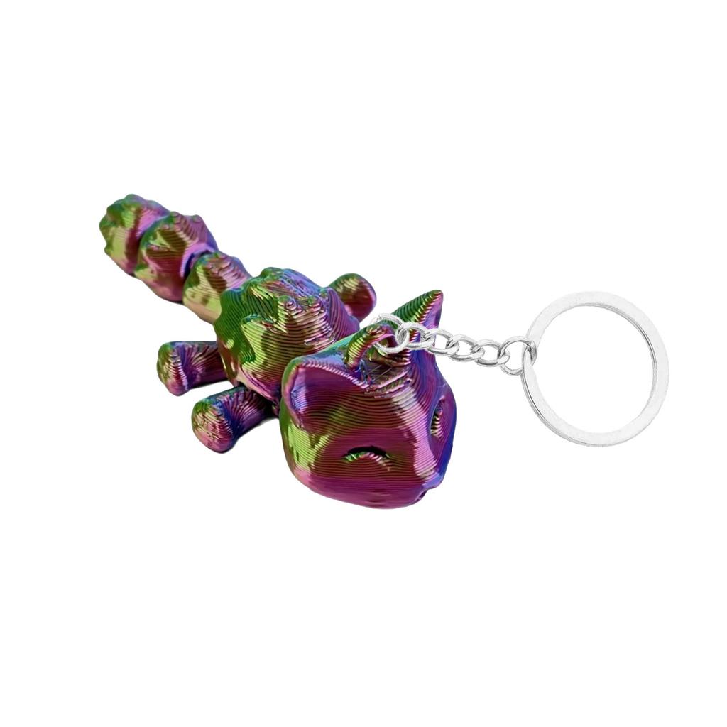 Unique 3D Printed Cat Pendant Keyring Durable 3D Printed Cat Keyring Lightweight Key Ornament With Exceptional Detail