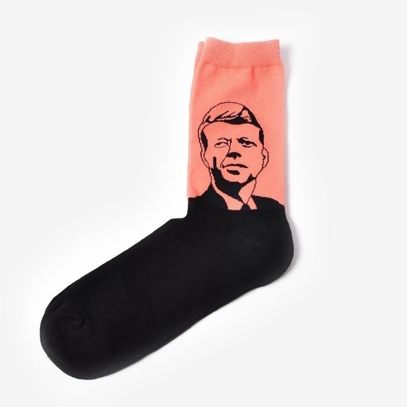 1 Pair Street Wear Socks President Queen Socks for Lovers Socks for Female Male Fashion Accessories