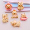 10PCS New Models Colorful Cartoon Bear Series Resin Scrapbook DIY Jewelry Hairpin Headrope Decoration Crafts