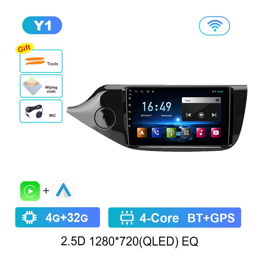 Car Radio Multimedia Player Android 14 for KIA Cee'd CEED JD 2012 - 2018 WiFi DSP Stereo GPS Navigation 4G HD Screen Bluetooth
