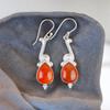 Genuine Carnelian Gemstone 925 Sterling Sivler Designer Jewelry Earrings For Her EE-37-24