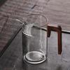 High Borosilicate Glass Side Wood Crescent Filter One Fair Cup Transparent Glass Tea Sea Tea Dispenser Kung Fu Pour Tea