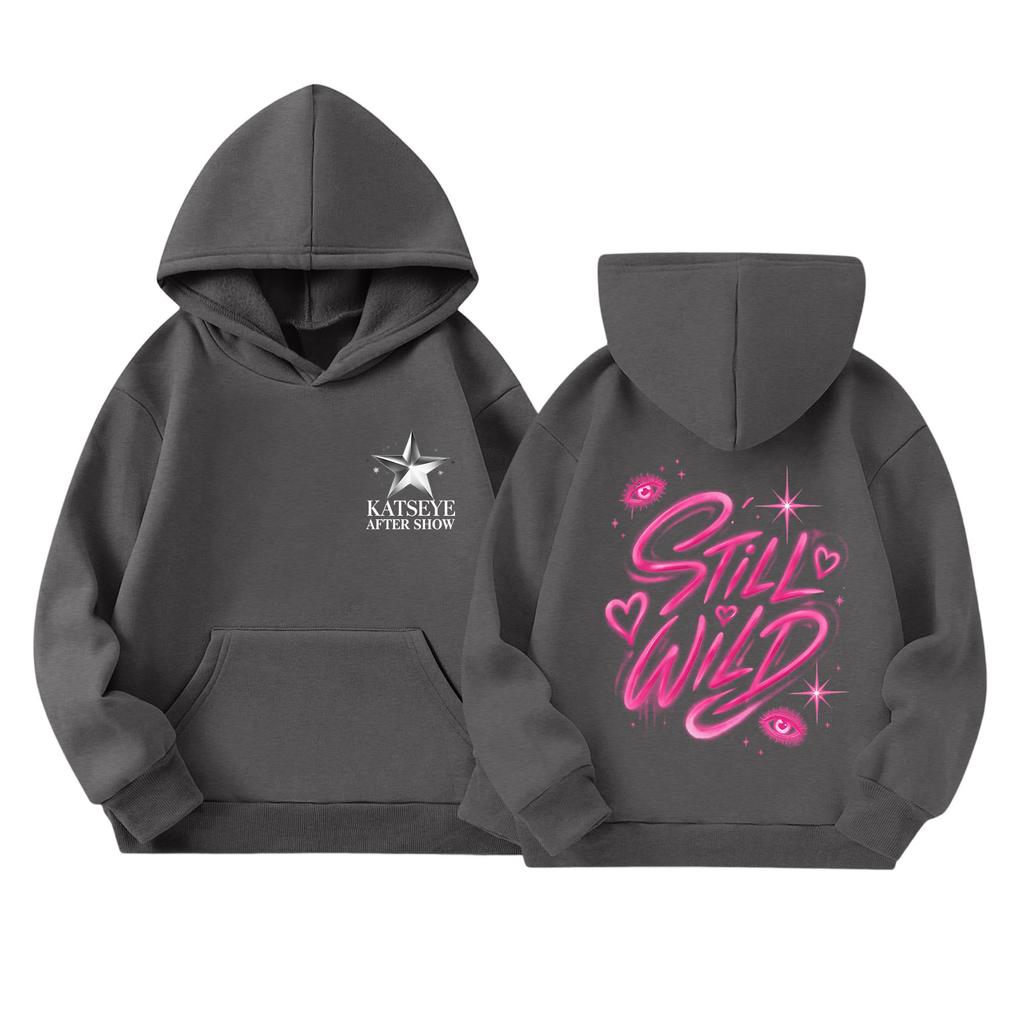 Kids Long Sleeve Pullover Hoodie with Letter Print and Pocket
