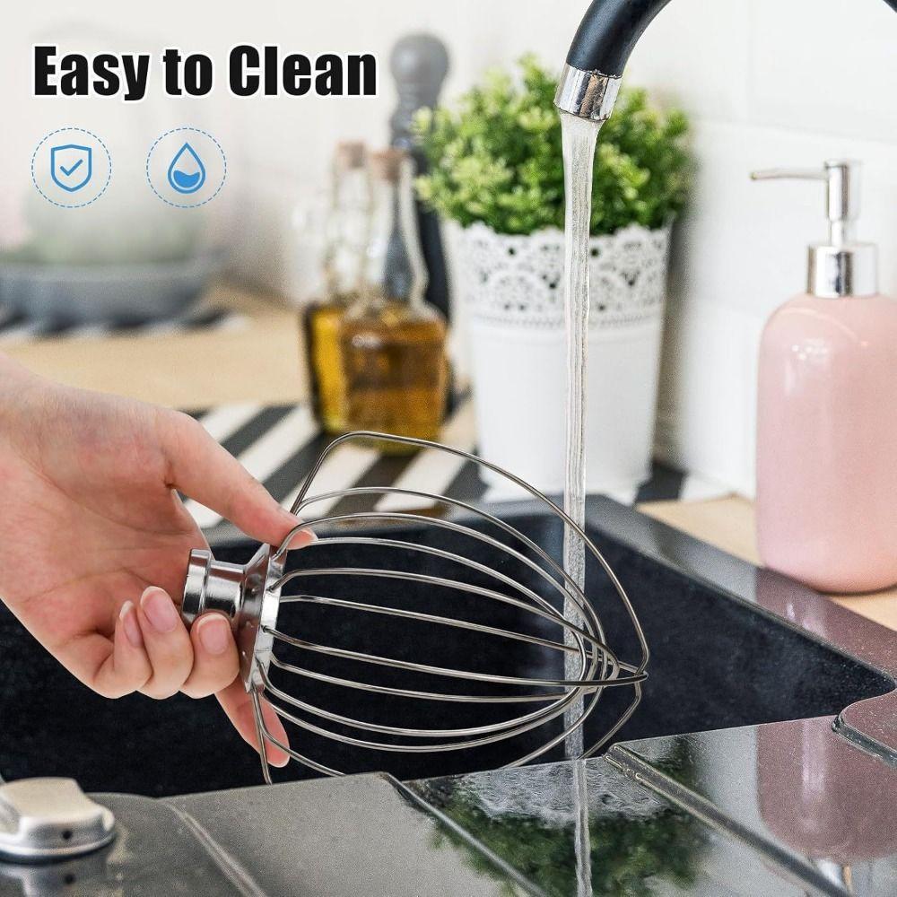 4.5 Quart 5 Qt Whip Attachment Heavy Duty Heavy Cream Beater Balloon Whisk for K45WW Mayonnaise