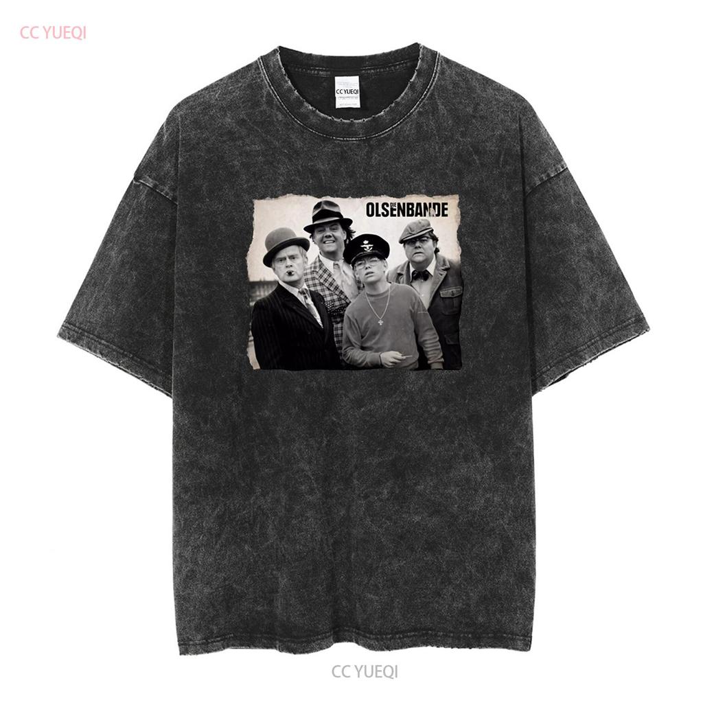 Olsenbande Egon Benny Kjeld Börge Yvonne Black T Shirt 552 vintage Washed Unisex Breathable Stretched Casual graphic Stylish