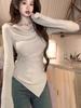 Korean Style One-Shoulder Sexy Autumn Slim-Fit Long Sleeve Top