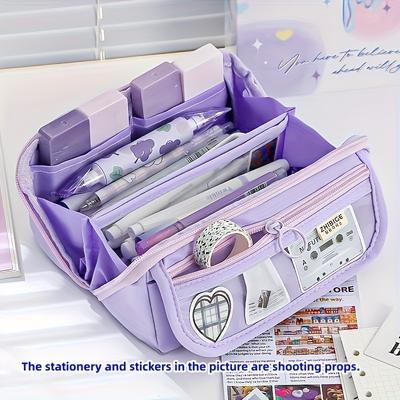 Large Capacity Pencil Case, Multi-layer Stationery Bag, Desktop Stationery Storage Bag, Large Capacity Stationery Box, Handheld