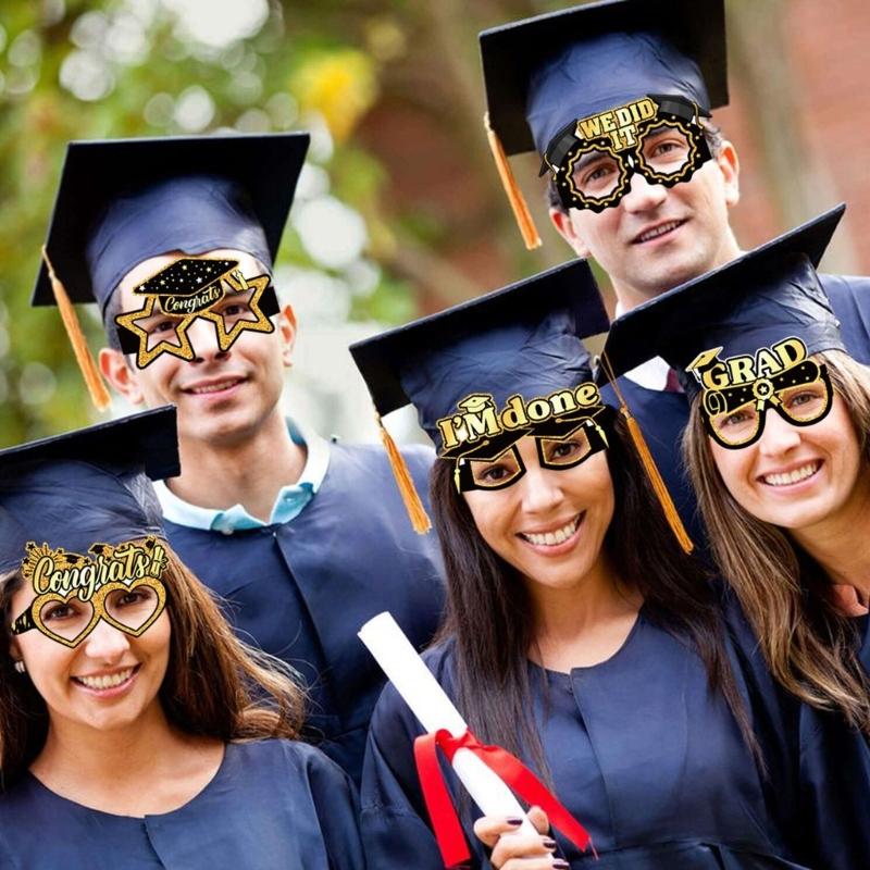 8Pcs Graduation Eyeglasses 2026,Graduation Glasses 2026 Graduation Decorations Class of 2026 Graduation Photo Booth Prop