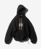 6:19 String Mid Length Hoodie - Black