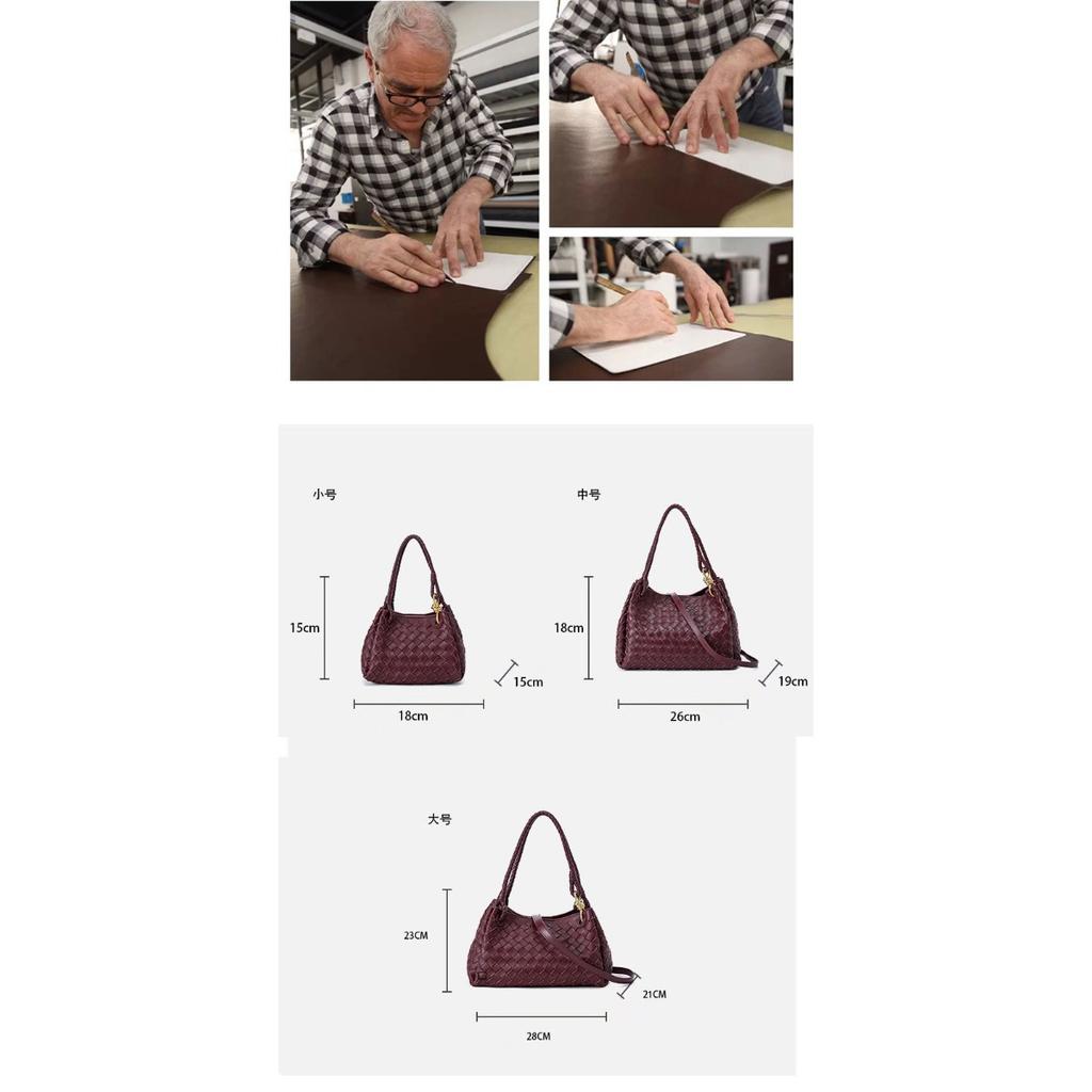 Neue Echte Lammfell Damen Handtasche, Fallschirmtasche Mittlere Größe Handgefertigte Gewebte Tasche mit Metallschnalle, Einzelne Schulter- & Handtasche