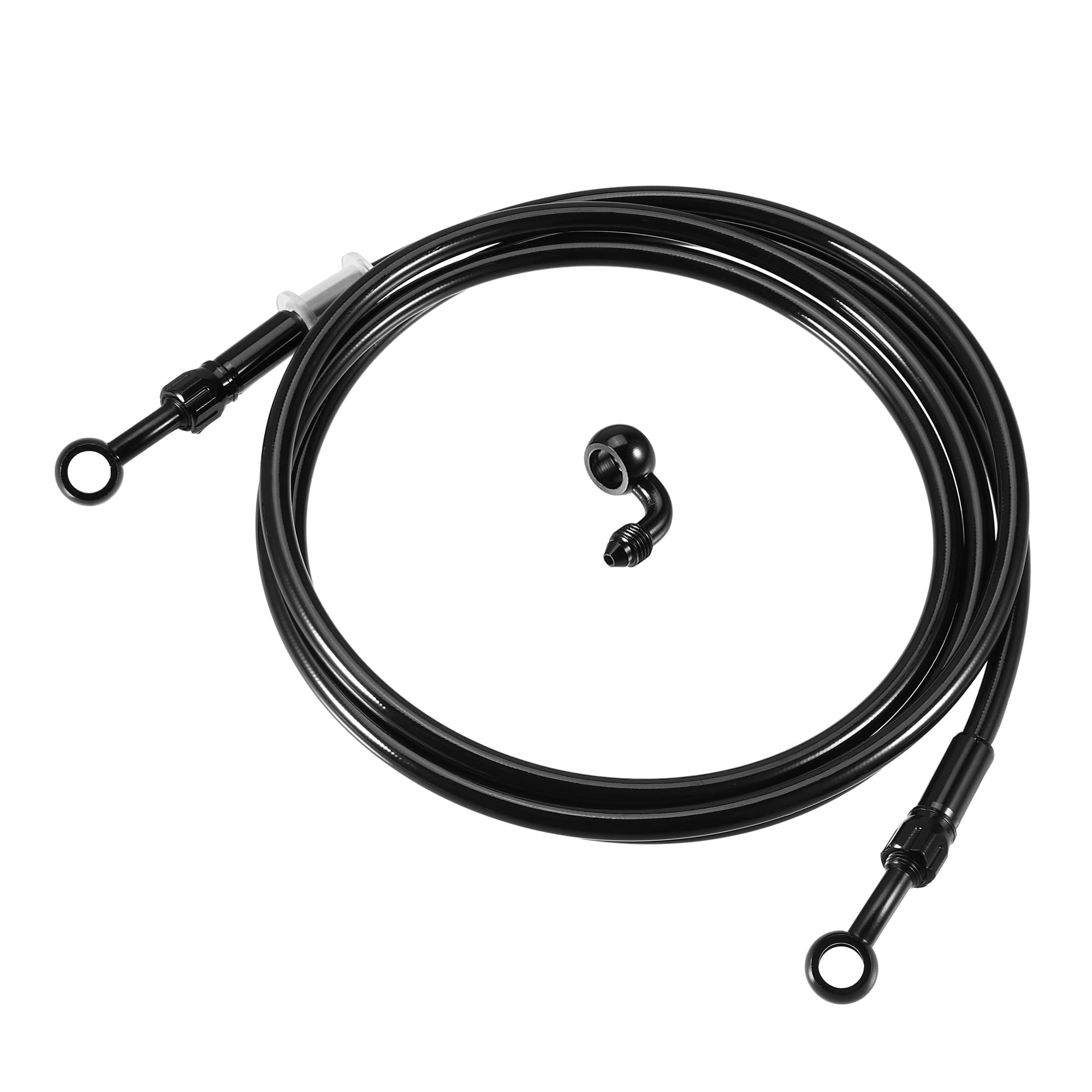 

Hihaha Brake Hose for Motorcycles, Hydraulic Brake Line, Hose, Pipe Fittings, ATVs, Motorcycles, 200cm чорний