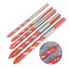 5pcs 6mm 6mm 8mm 10mm 12mm Ceramic Tile Drill Bit Orange Color Drill Bit Set  Wall Drilling