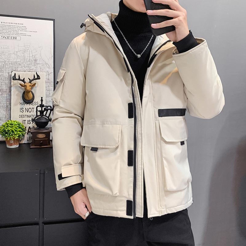 New Down Jacket Men's Short Winter Outdoor Hooded Top Winter Clothing