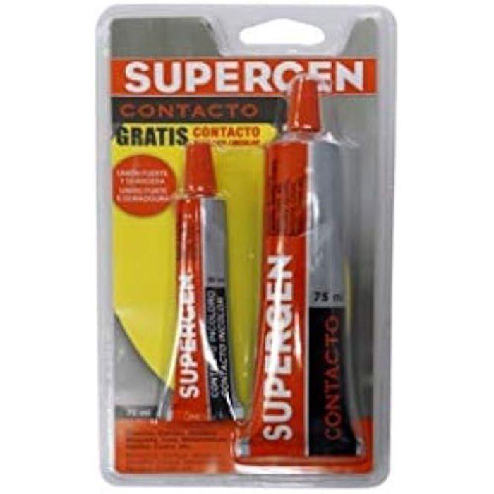 Adhésif de contact - SUPERGEN 62600 - Pack de 2 pièces - 20 ml et 75 ml - Polyvalent et puissant