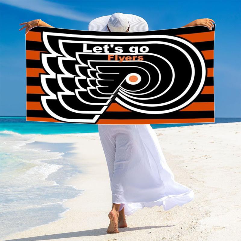Philadelphia Flyers Logo Print Beach Towel, Large Soft Quick Dry Towel for Beach Camping Swimming