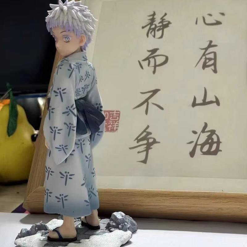 17Cm Jujutsu Kaisen Gojo Satoru Anime Figure Desktop Ornament Doll Collectible Model Trendy Computer Desk Accessory For Boys