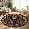 Wild Animals (95) Theme Round Crystal Velvet Rug Custom Name Text Personalized Floor Mat Home Decor Non Slip Crystal Carpet