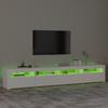 Vidaxl TV Cabinet with LED Lighting, White, 240X35X40 Cm