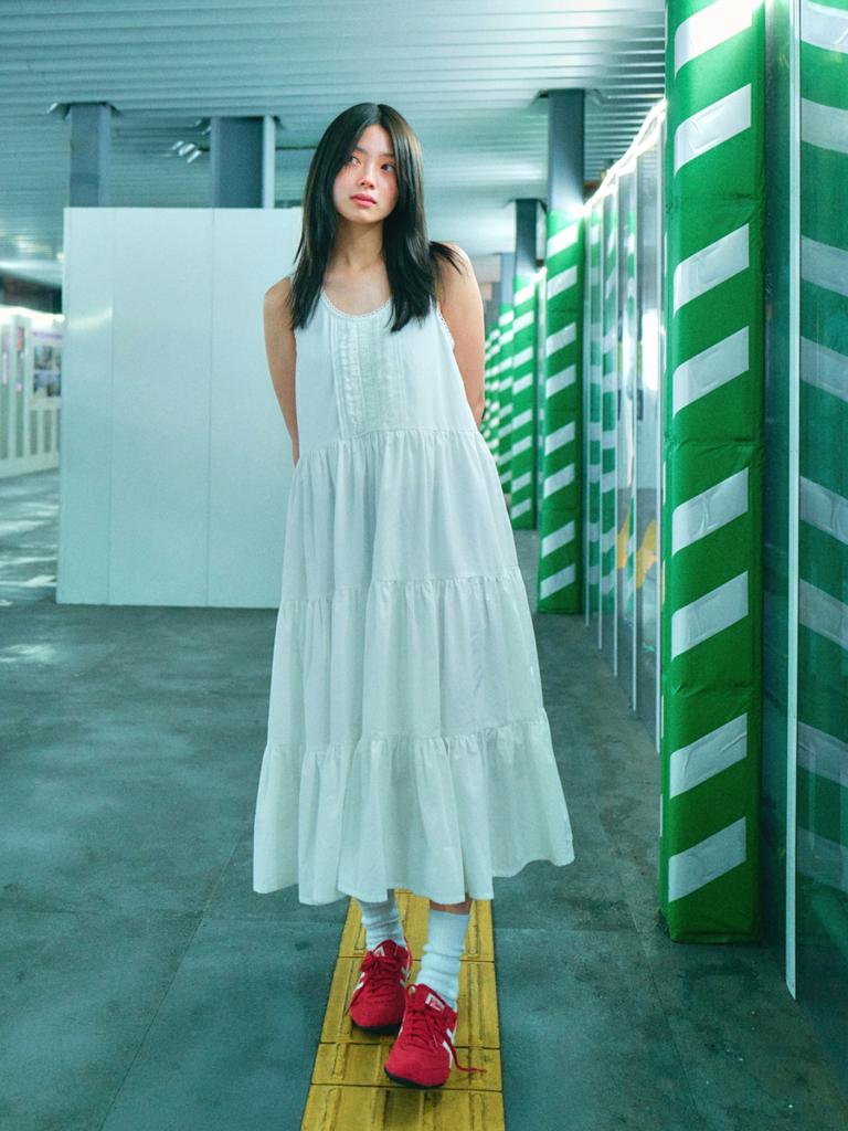Loaegsyueol Lace Trimming Long Dress_Off White