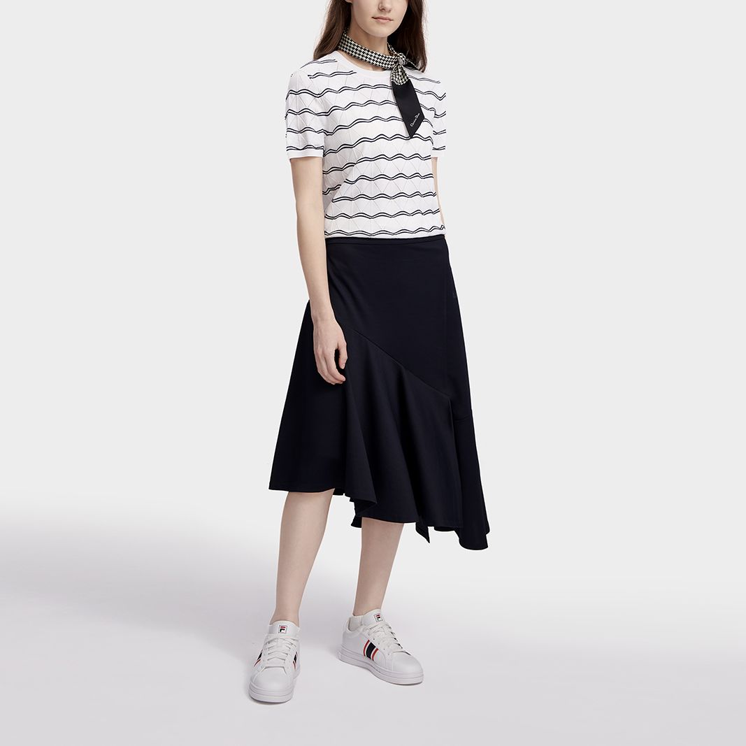 

New FILA Casual Long Skirts Women s Legend Blue F11W327305F-NV L