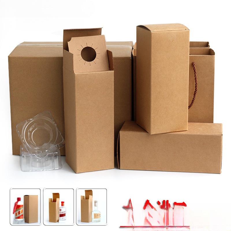 American-Style Kraft Paper Wine Crate with Extra-Hard Cardboard Packaging