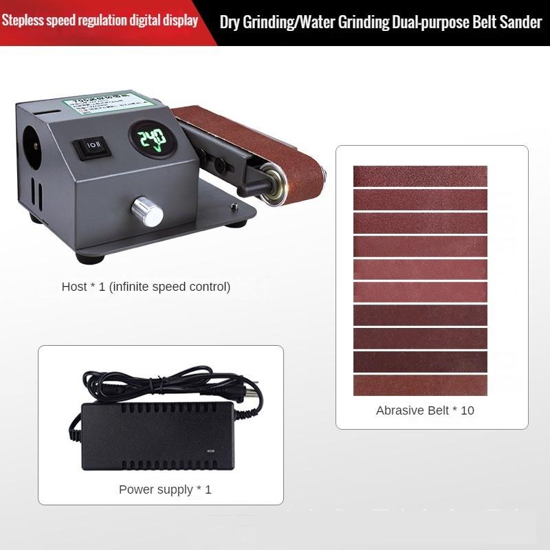 24V Household Multifunctional Automatic Knife Sharpener Small Portable Electric Water Sandblasting Belt Machine