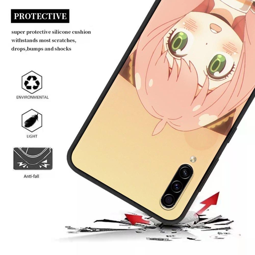 SPY X FAMILY Anime Black Soft Phone Case For Samsung Galaxy A90 A80 A70 A70S A60 A50 A40 A30 A30S A20S A20E A10 A10E Funda Coque